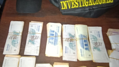 Una mujer detenida con cocaína y más de 1,5 millones de pesos en efectivo