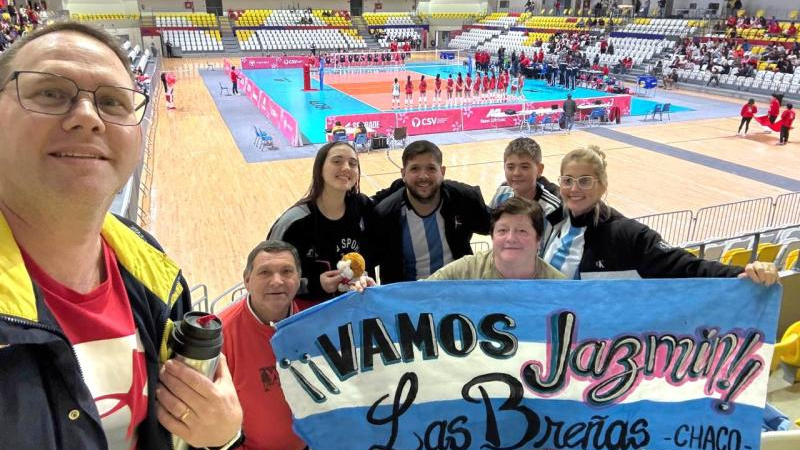 La breñense Jazmín Pértile participó del Sudamericano de vóley de Perú