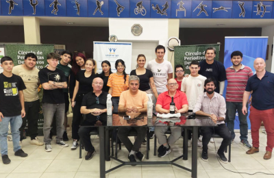 Alumnos de la Tecnicatura de Periodismo Deportivo tuvieron clase en sede del Círculo