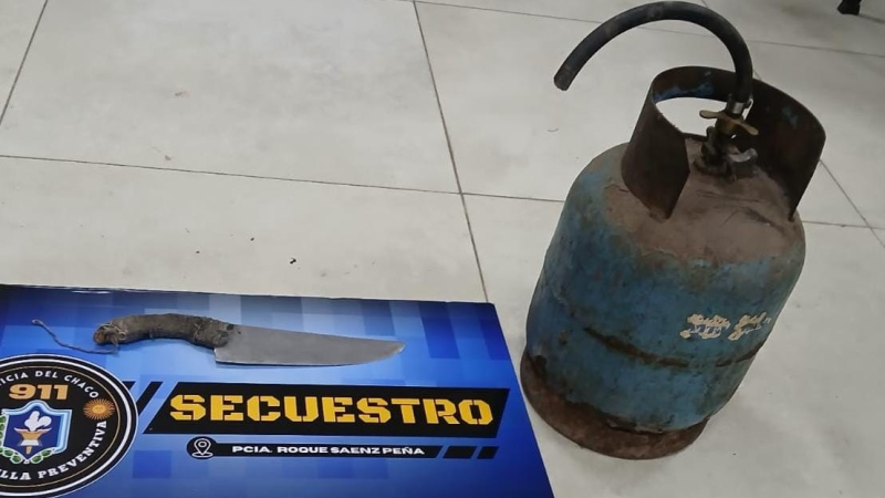 Detuvieron a un joven que intentó hacer explotar una garrafa en su casa