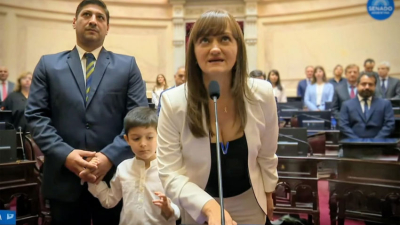 Juan Cruz Godoy, Silvana Schneider y Jorge Capitanich juraron como senadores