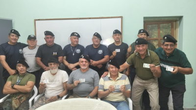 Veteranos Boinas Negras realizaron su asamblea y recibieron credenciales