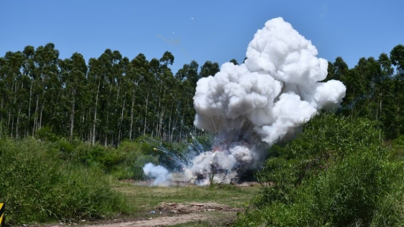 Destruyeron 170 kilos de pirotecnia incautada