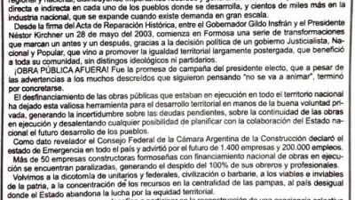 Pronunciamiento en defensa de Formosa ante "un hecho de extrema gravedad institucional"