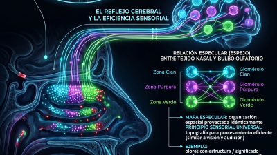 Los receptores olfativos tienen una posición predecible