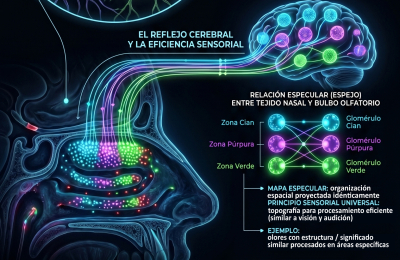 Los receptores olfativos tienen una posición predecible