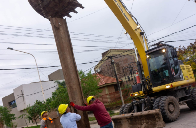 El municipio saenzpeñense realiza el recambio de cañerías del sistema cloacal