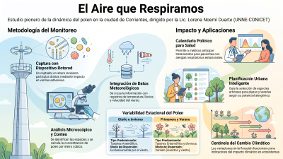 Primer registro sistemático de polen atmosférico en el NEA