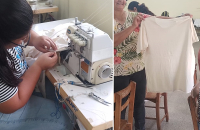 Estudiantes crean y venden remeras de algodón chaqueño con estampas qom
