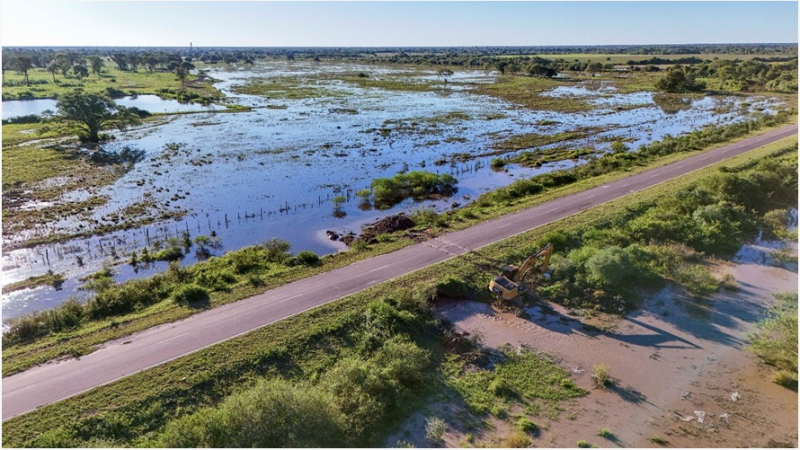 Formosa intimó a Vialidad Nacional para evitar el colapso hídrico en las rutas 11 y 95