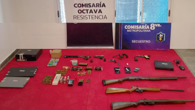 Una banda criminal que proveía armas de fuego fue desarticulada y hay tres detenidos
