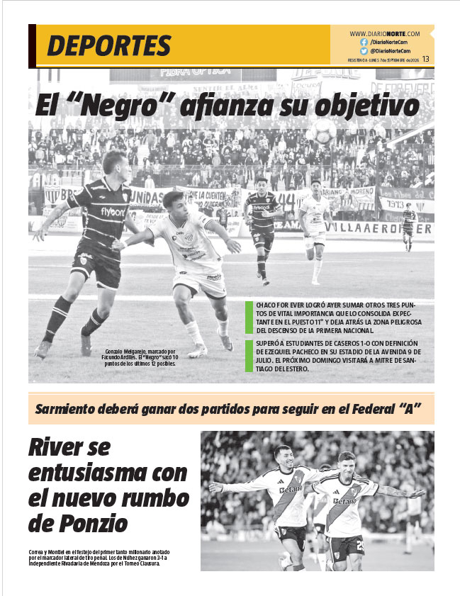 El “Negro” afianza su objetivo