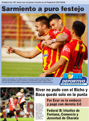 Sarmiento a puro festejo