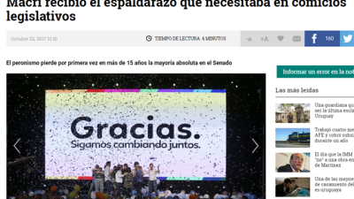 Los principales diarios extranjeros destacaron la amplia victoria de Cambiemos y la derrota de Cristina