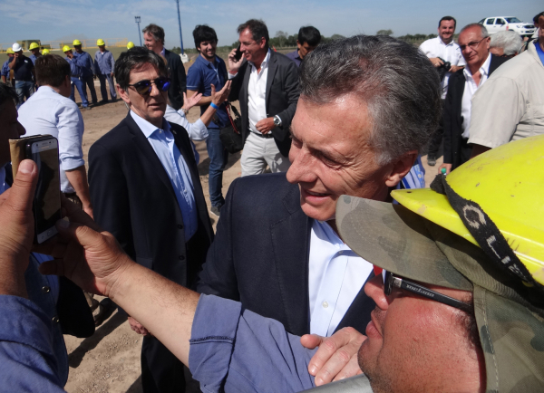 Visita del presidente de la Nación, ingeniero Mauricio Macri a la planta de tratamiento de efluentes de Resistencia. 29-11-17.