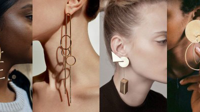 Pendientes, variedad de materiales y geometría floral