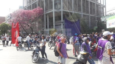 La ciudad se vio seriamente afectada varias manifestaciones callejeras