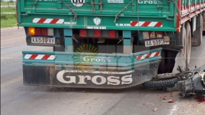 Accidente fatal en Machagai: un motociclista muere arrollado por un camión