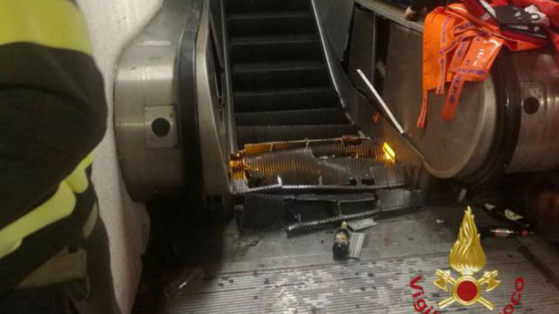 Avería en una escalera mecánica provocó más de 20 heridos en Roma