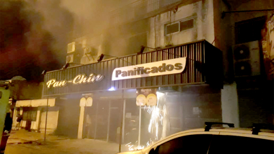 Así comenzó el incendio en la panadería china de Resistencia