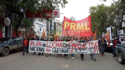 Marcha, acto, clases públicas y un gran almuerzo popular por el paro general en el Chaco