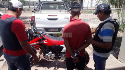Recuperaron en Charata moto robada en Villa Angela