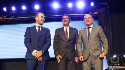 El gobernador participó del acto de asunción de Mauro Leiva, flamante intendente de San Martín