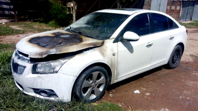 Quemaron el auto de“Lluvia” Barrios