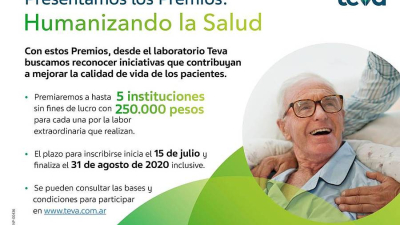 Teva reconocerá a instituciones que humanizan la salud