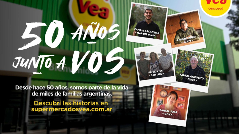 Vea celebra su aniversario con una campaña federal contada por 20 familias que la eligen en todo el país