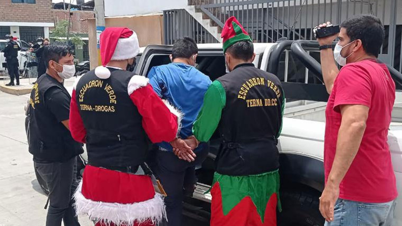 La Policía de Perú realizó un particular operativo antidrogas