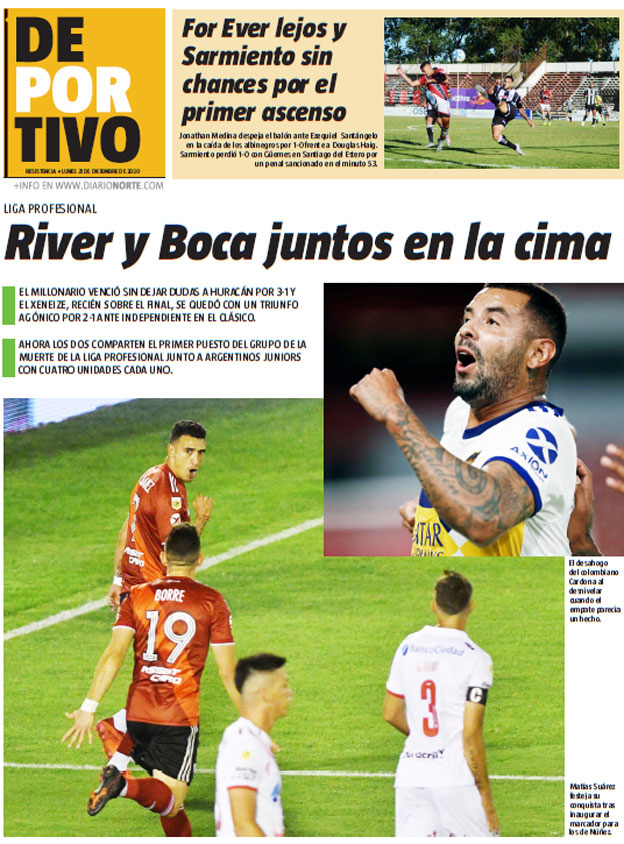 River y Boca juntos en la cima