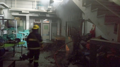 Se incendió el lavadero del Hospital Perrando