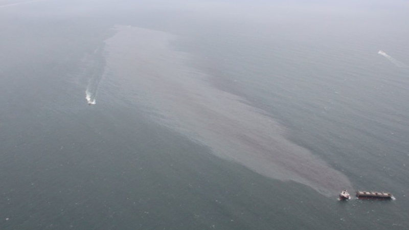 Japón: carguero arrastrado por un temporal se partió en dos frente a la costa