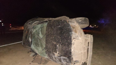 Tragedia en ruta 95: un hombre murió en un siniestro vial al volcar con su camioneta