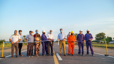 El gobernador inauguró la obra de acceso al Puerto Las Palmas
