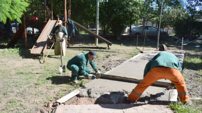 El municipio aportó mano de obra para refaccionar jardín de infantes