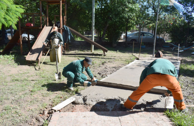 El municipio aportó mano de obra para refaccionar jardín de infantes