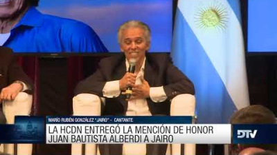 Diputados: se entregó la Mención de Honor "Dr Juan Bautista Alberdi" a Jairo