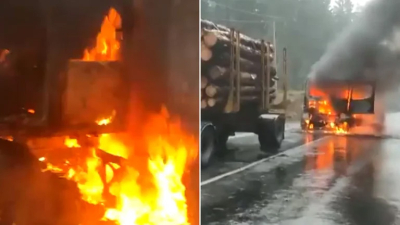 Otro ataque de radicales mapuches en el sur de Chile: un camionero baleado está grave y 3 vehículos fueron quemados