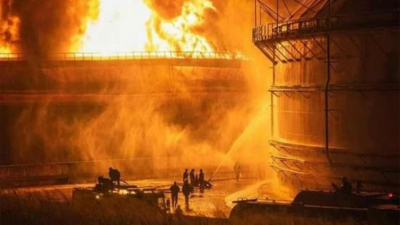 México y Venezuela asisten a Cuba para controlar gigantesco incendio en depósito de combustible