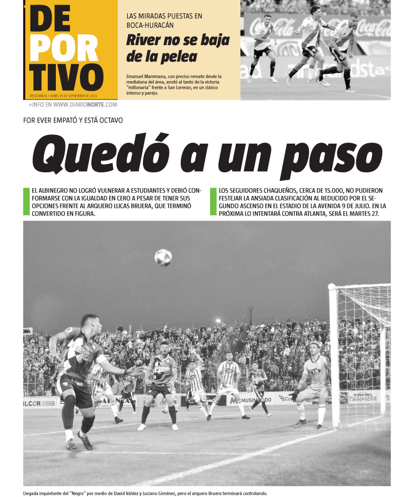 Quedó a un paso