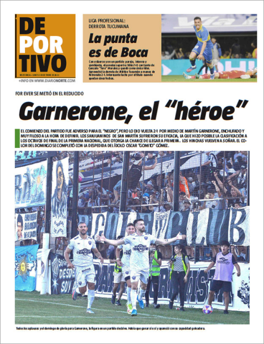 Garnerone, el “héroe”