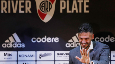 Demichelis, en su presentación como DT de River: "Sigamos creyendo"