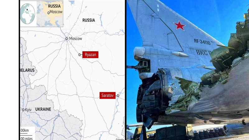 Ataques ucranianos con drones golpean en territorio ruso