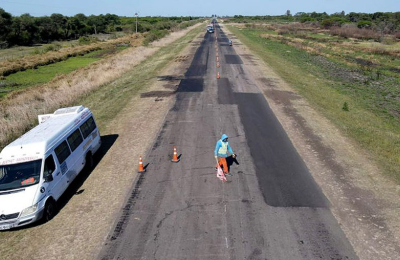 Ruta 6: destacan avance de trabajos de rehabilitación del pavimento