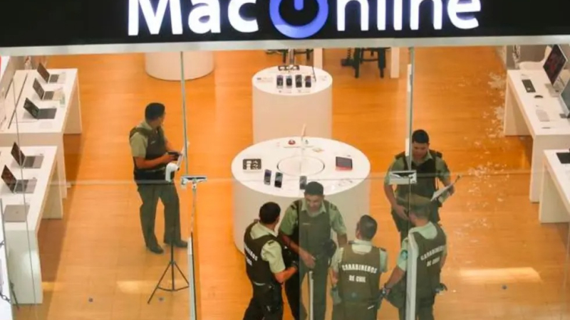 Terror en Chile: un grupo comando asaltó un shopping y escapó a los tiros