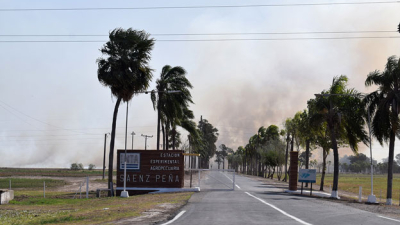 Incendios rurales: preocupación por el avance del fuego en el predio del Inta Sáenz Peña