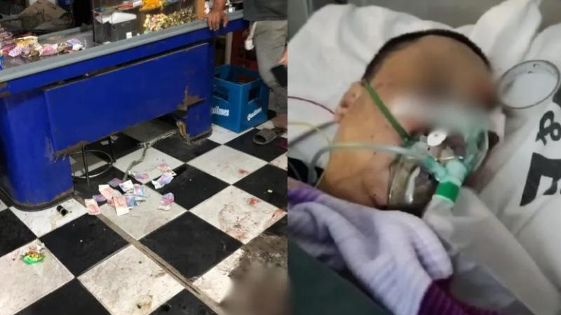 Feroz golpiza a un comerciante en un robo en La Escondida