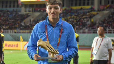 El argentino Agustín Ruberto ganó la Bota de Oro al máximo goleador del Mundial Sub-17